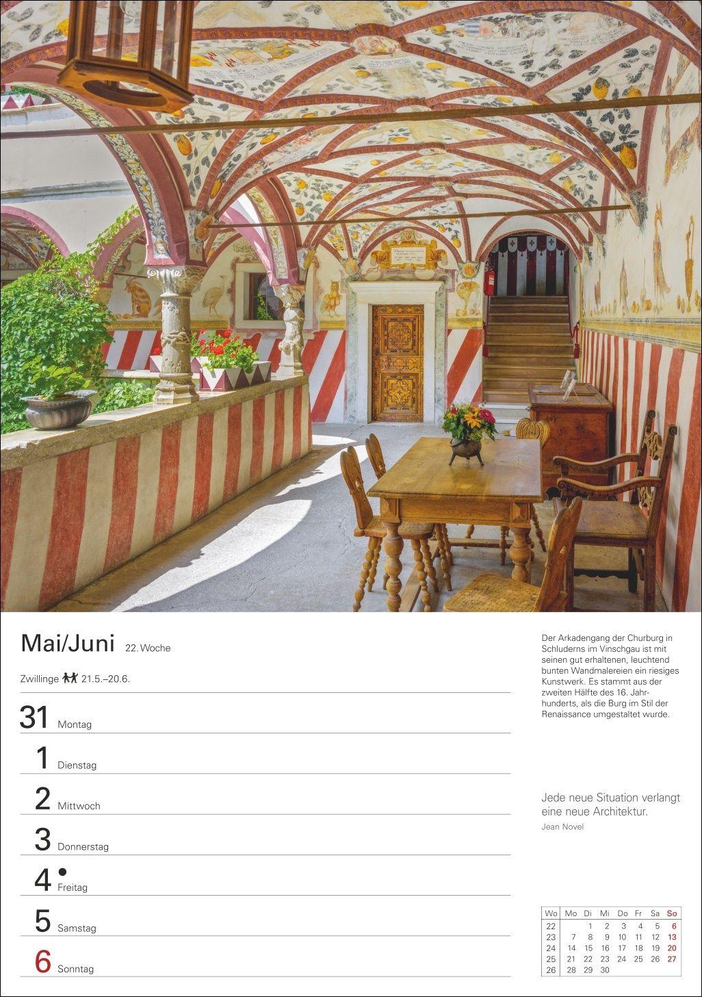 Beispielinhalt (Bild) Südtirol Wochenplaner 2027 - Eine Reise in 53 Bildern