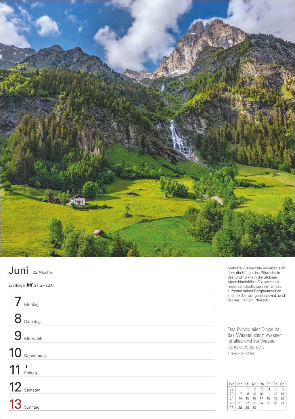 Beispielinhalt (Bild) Südtirol Wochenplaner 2027 - Eine Reise in 53 Bildern