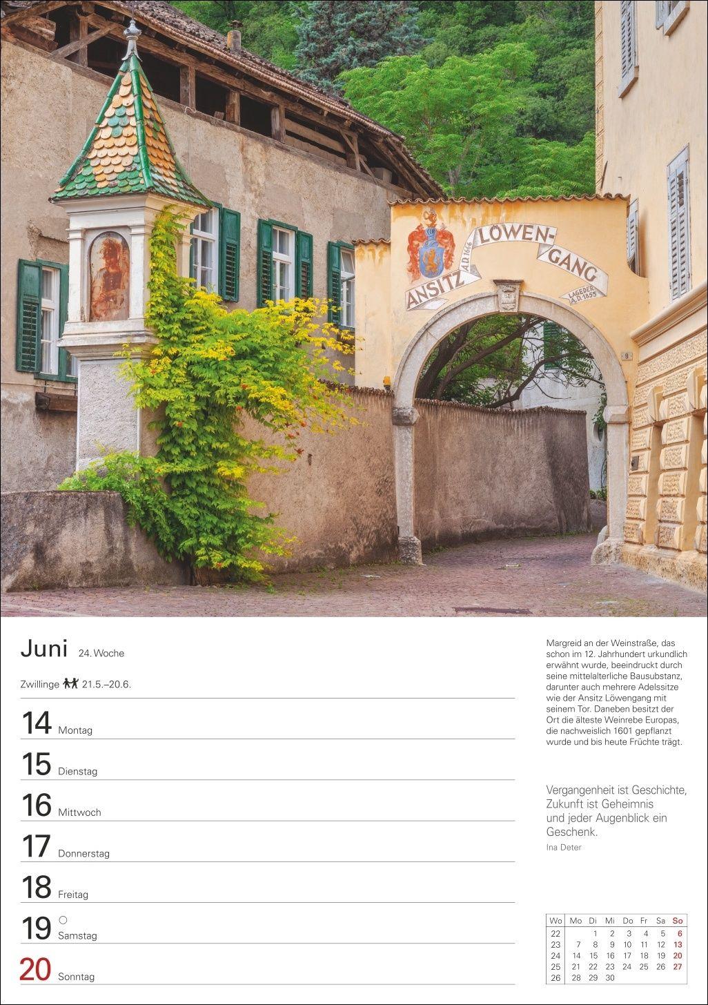 Beispielinhalt (Bild) Südtirol Wochenplaner 2027 - Eine Reise in 53 Bildern