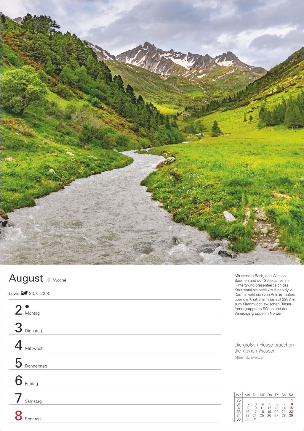 Beispielinhalt (Bild) Südtirol Wochenplaner 2027 - Eine Reise in 53 Bildern