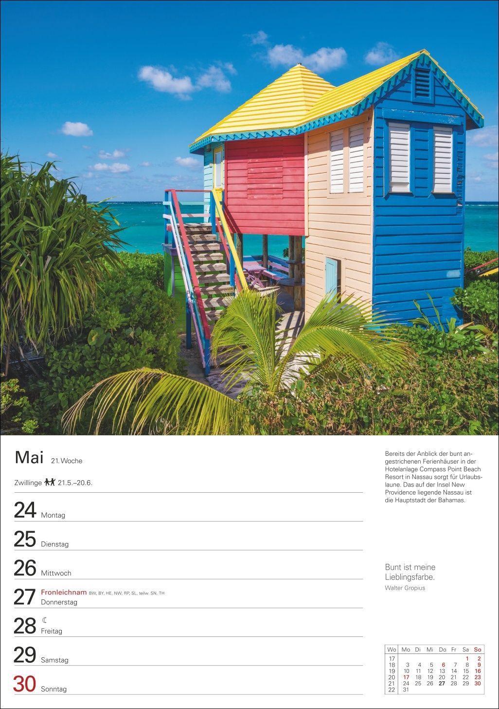 Beispielinhalt (Bild) Traumziele Wochenplaner 2027 - Eine Reise in 53 Bildern