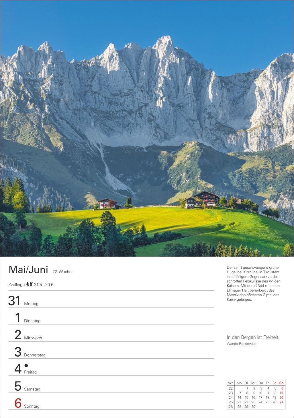 Beispielinhalt (Bild) Traumziele Wochenplaner 2027 - Eine Reise in 53 Bildern