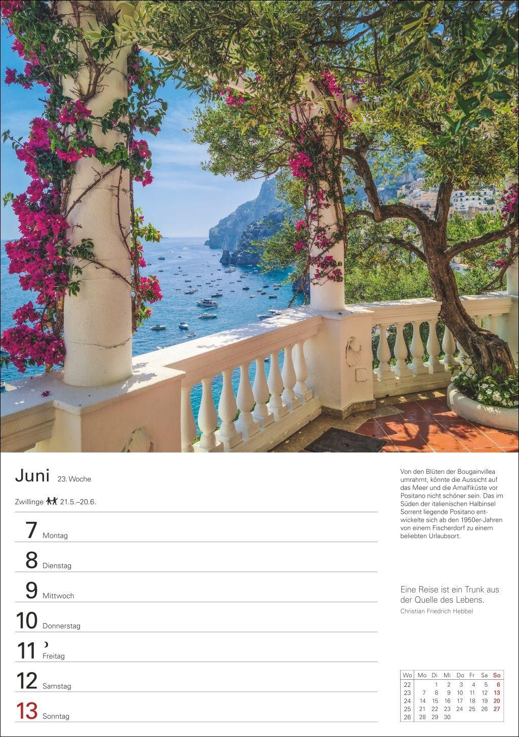 Beispielinhalt (Bild) Traumziele Wochenplaner 2027 - Eine Reise in 53 Bildern