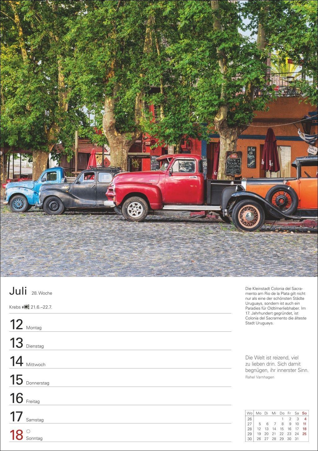 Beispielinhalt (Bild) Traumziele Wochenplaner 2027 - Eine Reise in 53 Bildern