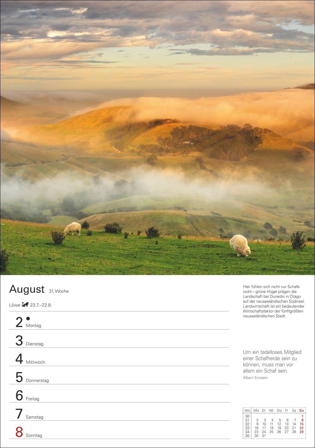 Beispielinhalt (Bild) Traumziele Wochenplaner 2027 - Eine Reise in 53 Bildern