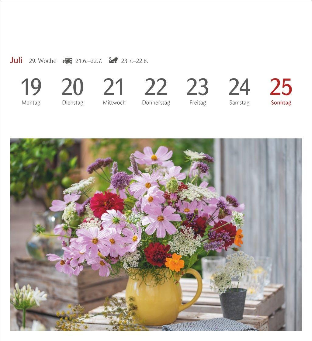 Beispielinhalt (Bild) Blumenpracht Postkartenkalender 2027 - Wochenkalender mit 53 Postkarten