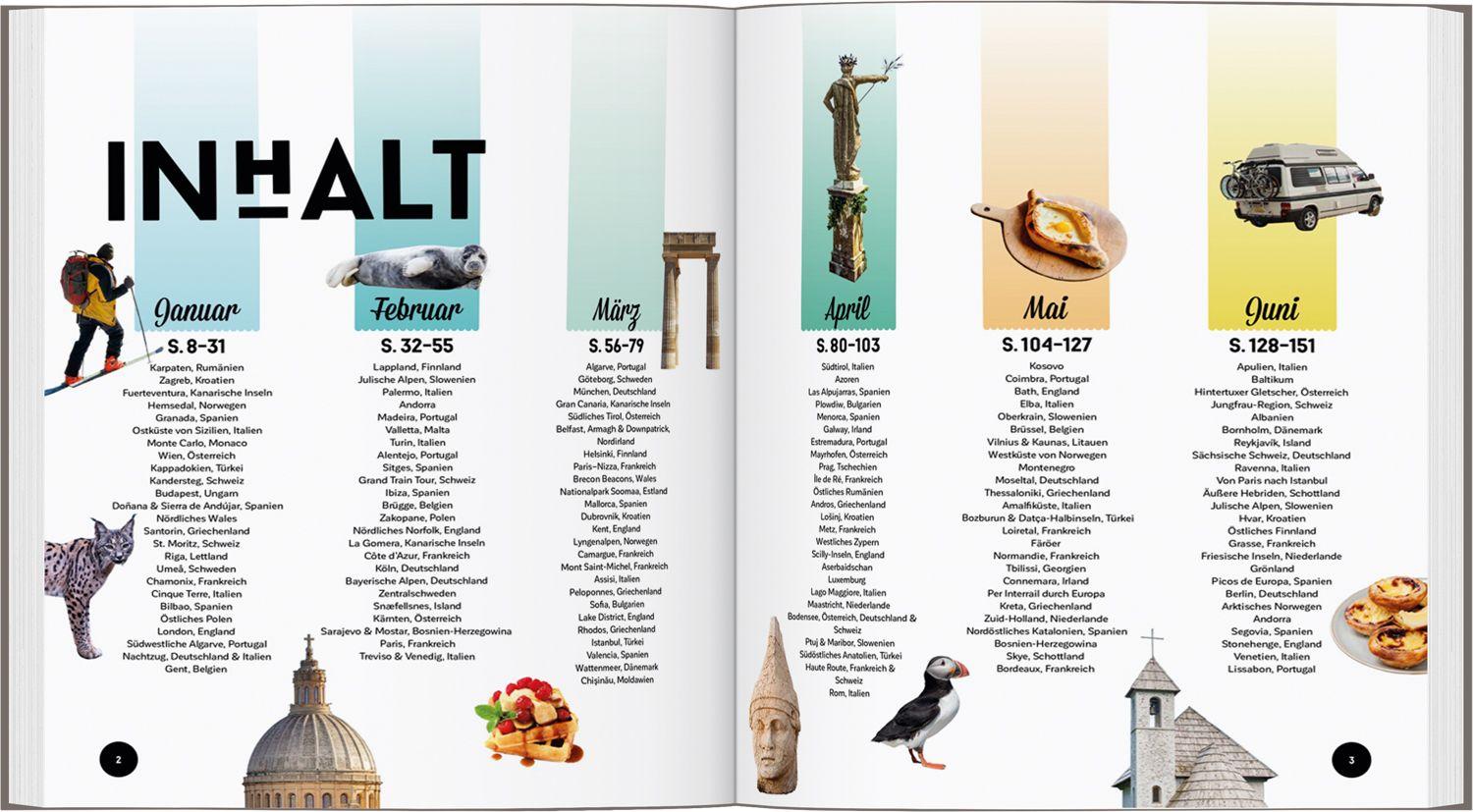 Beispielinhalt (Bild) LONELY PLANET Bildband Wann am besten wohin Europa