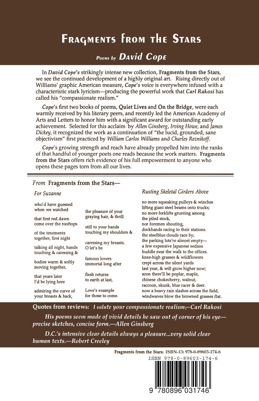 Rückseitencover Fragments from the Stars