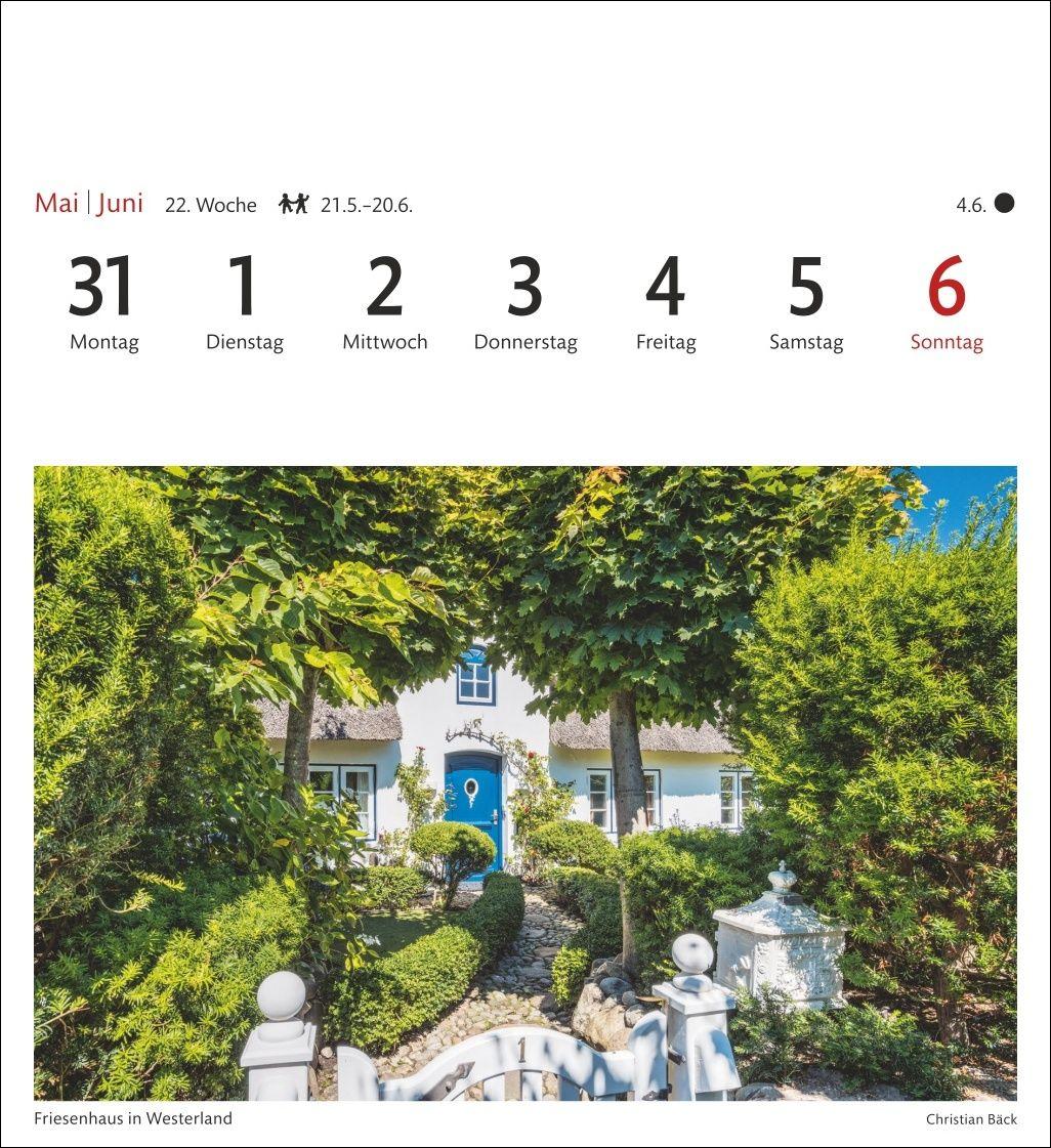 Beispielinhalt (Bild) Sylt Sehnsuchtskalender 2027 - Wochenkalender mit 53 Postkarten