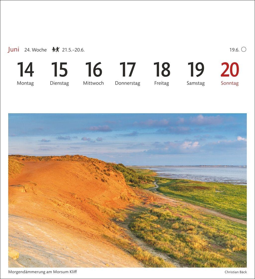 Beispielinhalt (Bild) Sylt Sehnsuchtskalender 2027 - Wochenkalender mit 53 Postkarten