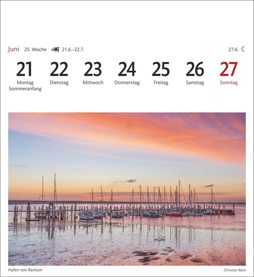 Beispielinhalt (Bild) Sylt Sehnsuchtskalender 2027 - Wochenkalender mit 53 Postkarten