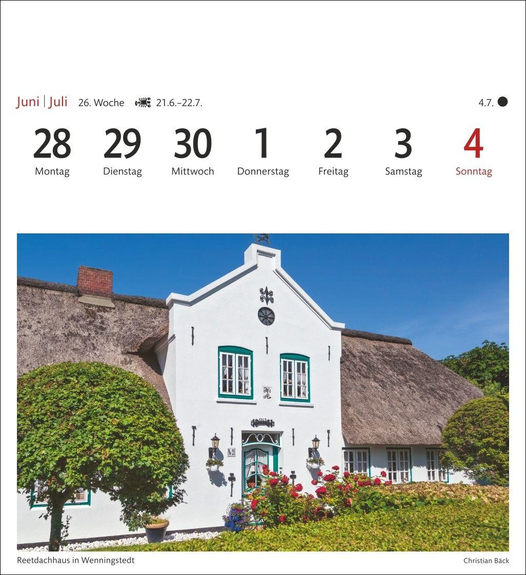 Beispielinhalt (Bild) Sylt Sehnsuchtskalender 2027 - Wochenkalender mit 53 Postkarten