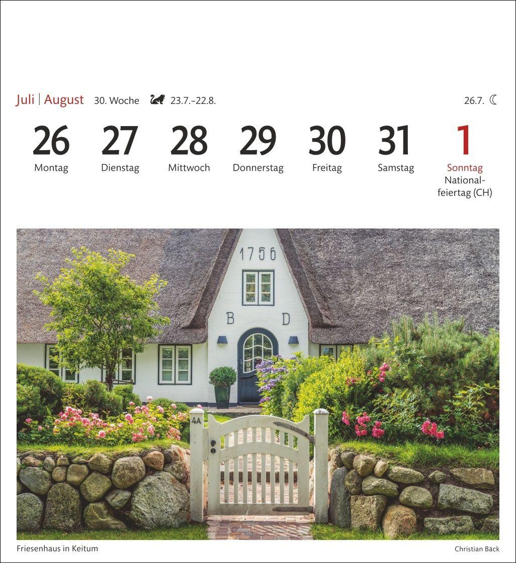 Beispielinhalt (Bild) Sylt Sehnsuchtskalender 2027 - Wochenkalender mit 53 Postkarten