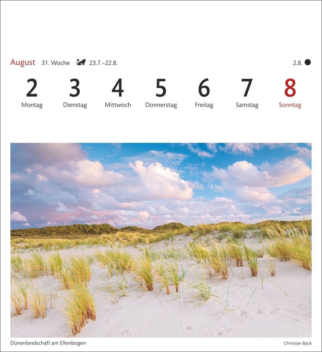Beispielinhalt (Bild) Sylt Sehnsuchtskalender 2027 - Wochenkalender mit 53 Postkarten