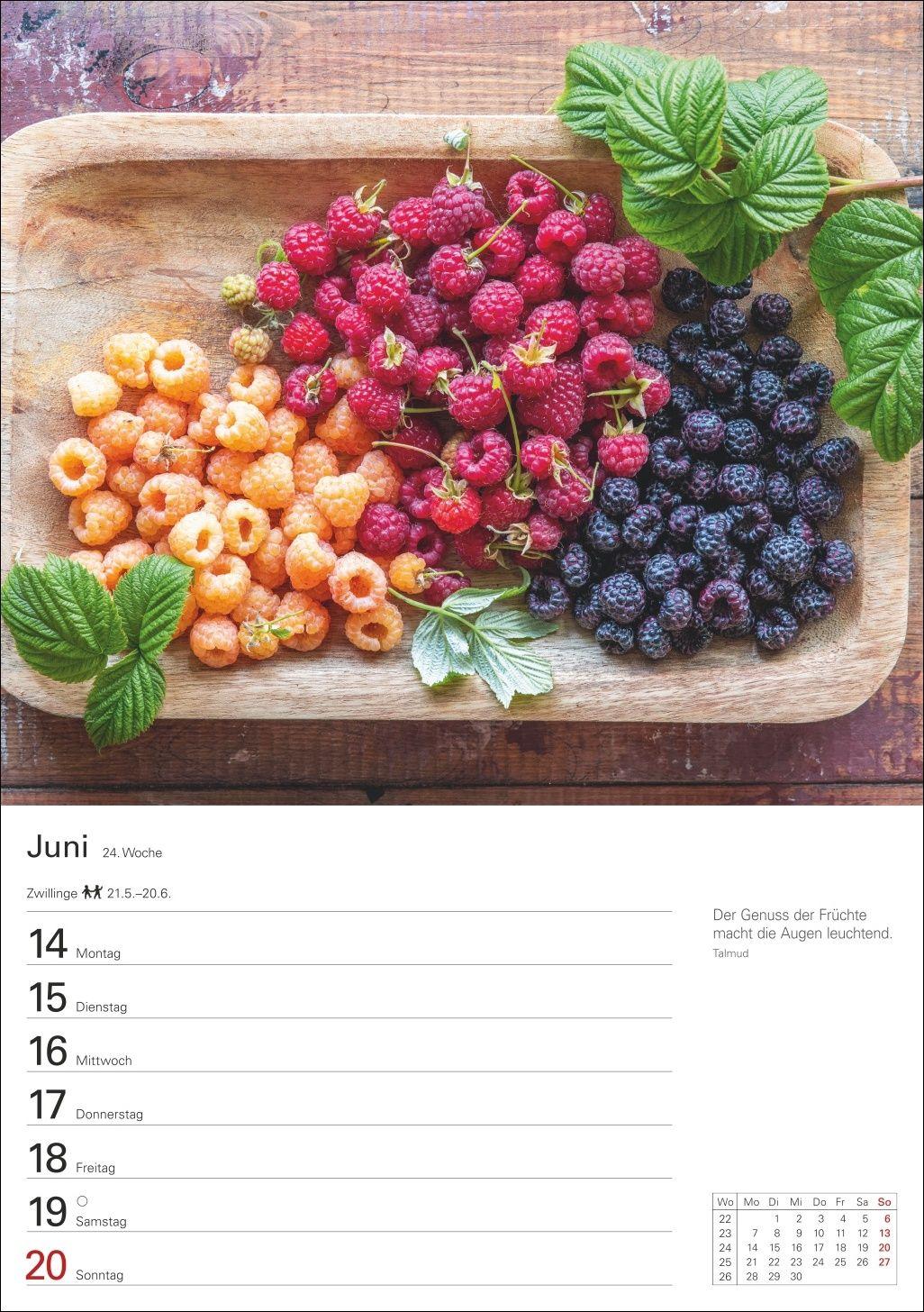 Beispielinhalt (Bild) Küchenkalender Wochenplaner 2027 - 53 inspirierende Fotografien