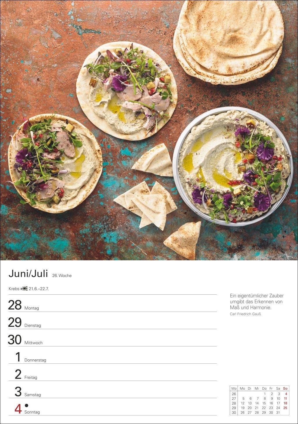 Beispielinhalt (Bild) Küchenkalender Wochenplaner 2027 - 53 inspirierende Fotografien