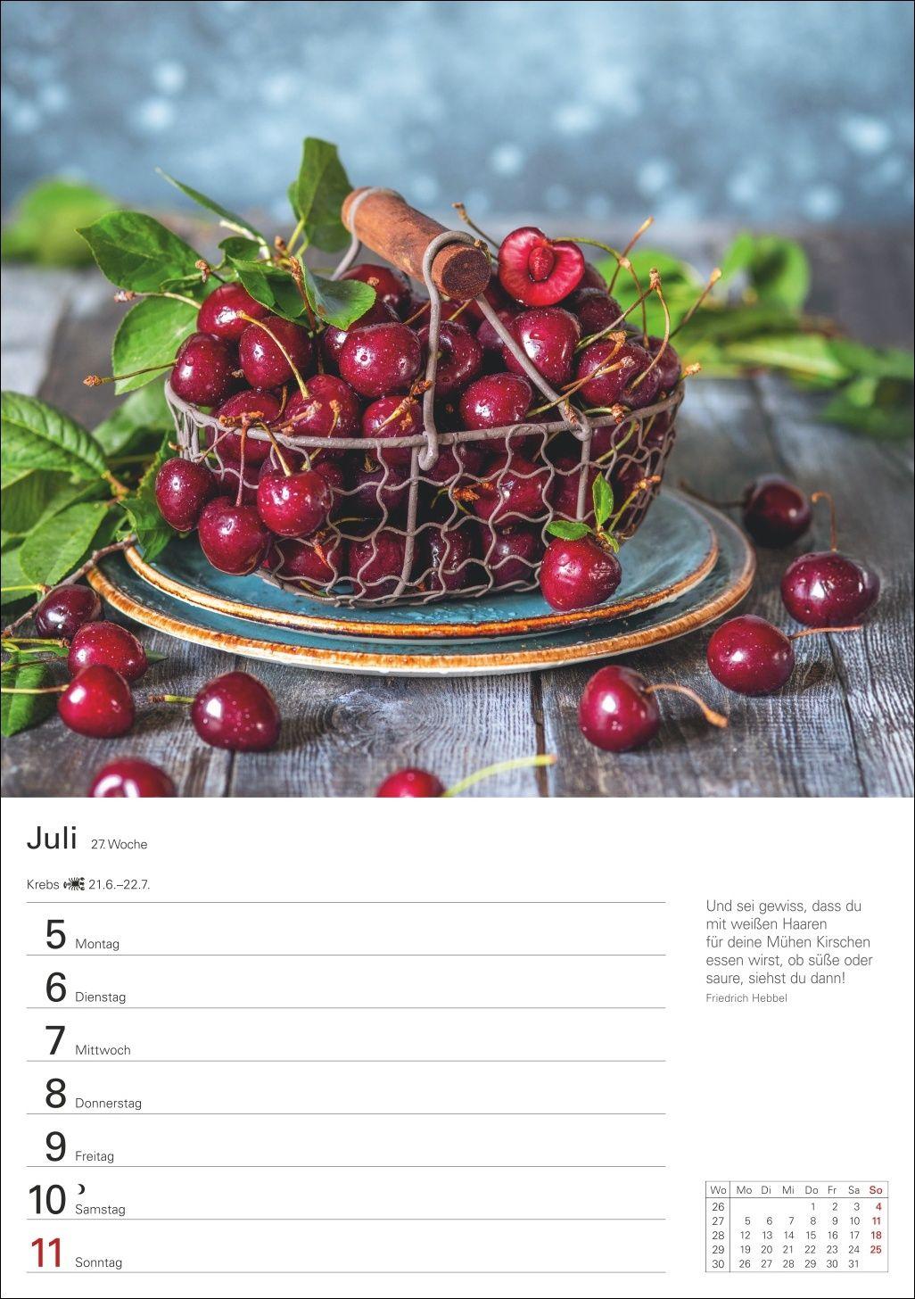 Beispielinhalt (Bild) Küchenkalender Wochenplaner 2027 - 53 inspirierende Fotografien