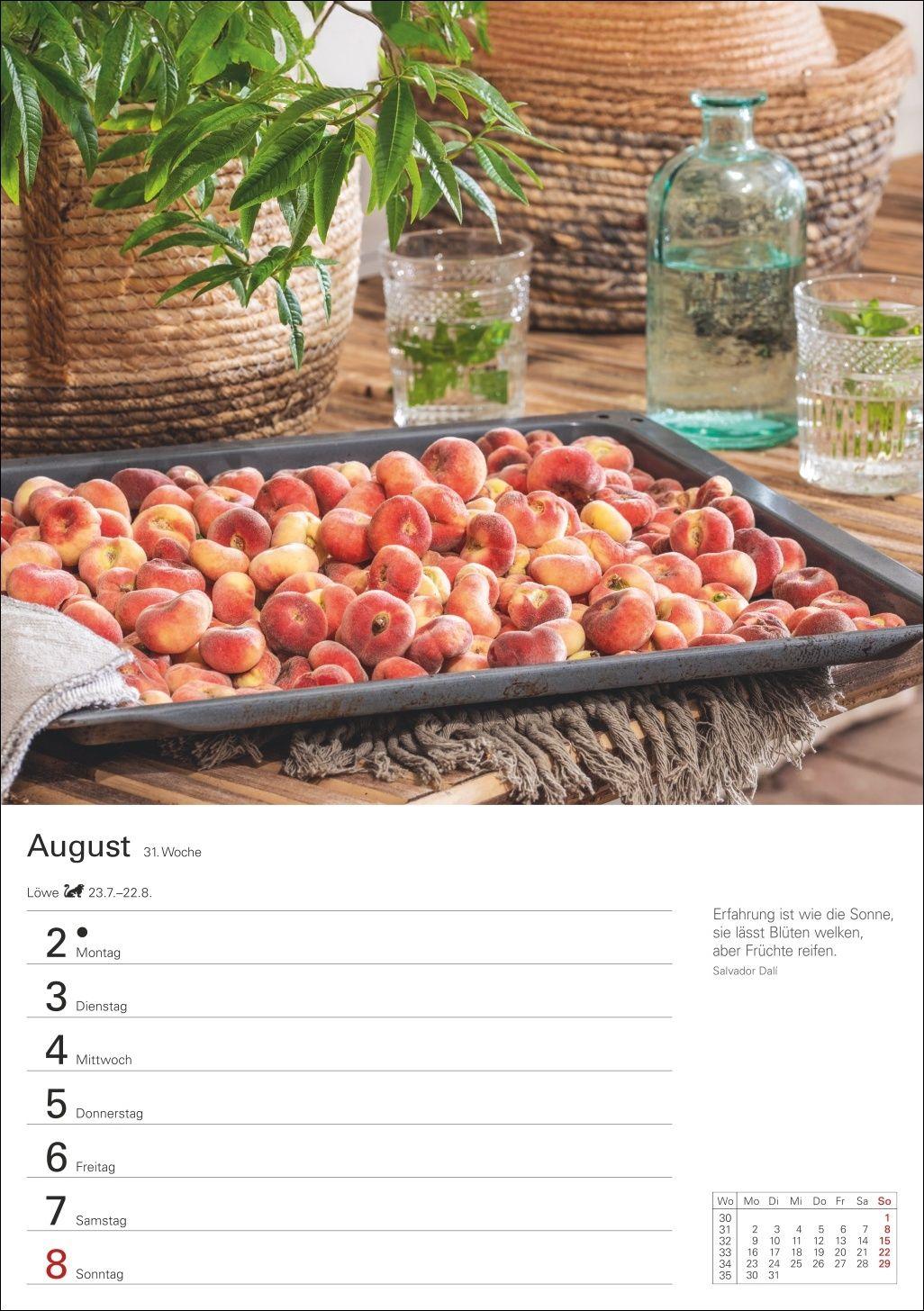 Beispielinhalt (Bild) Küchenkalender Wochenplaner 2027 - 53 inspirierende Fotografien