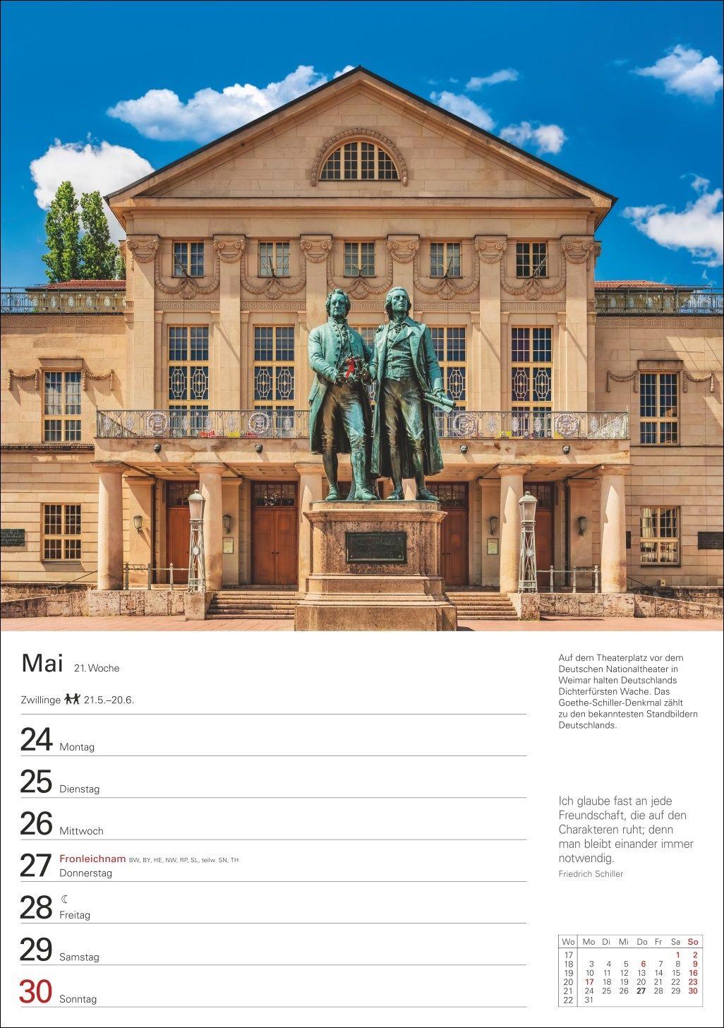 Beispielinhalt (Bild) Deutschland Wochenplaner 2027 - Eine Reise in 53 Bildern