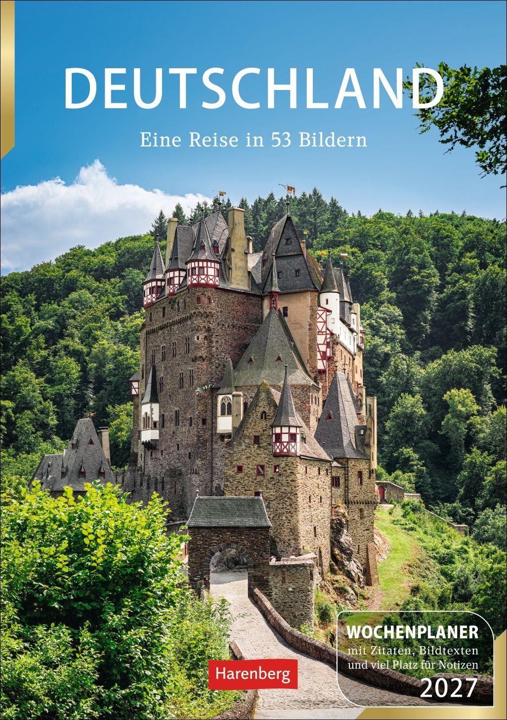 Vorderes Coverbild Deutschland Wochenplaner 2027 - Eine Reise in 53 Bildern