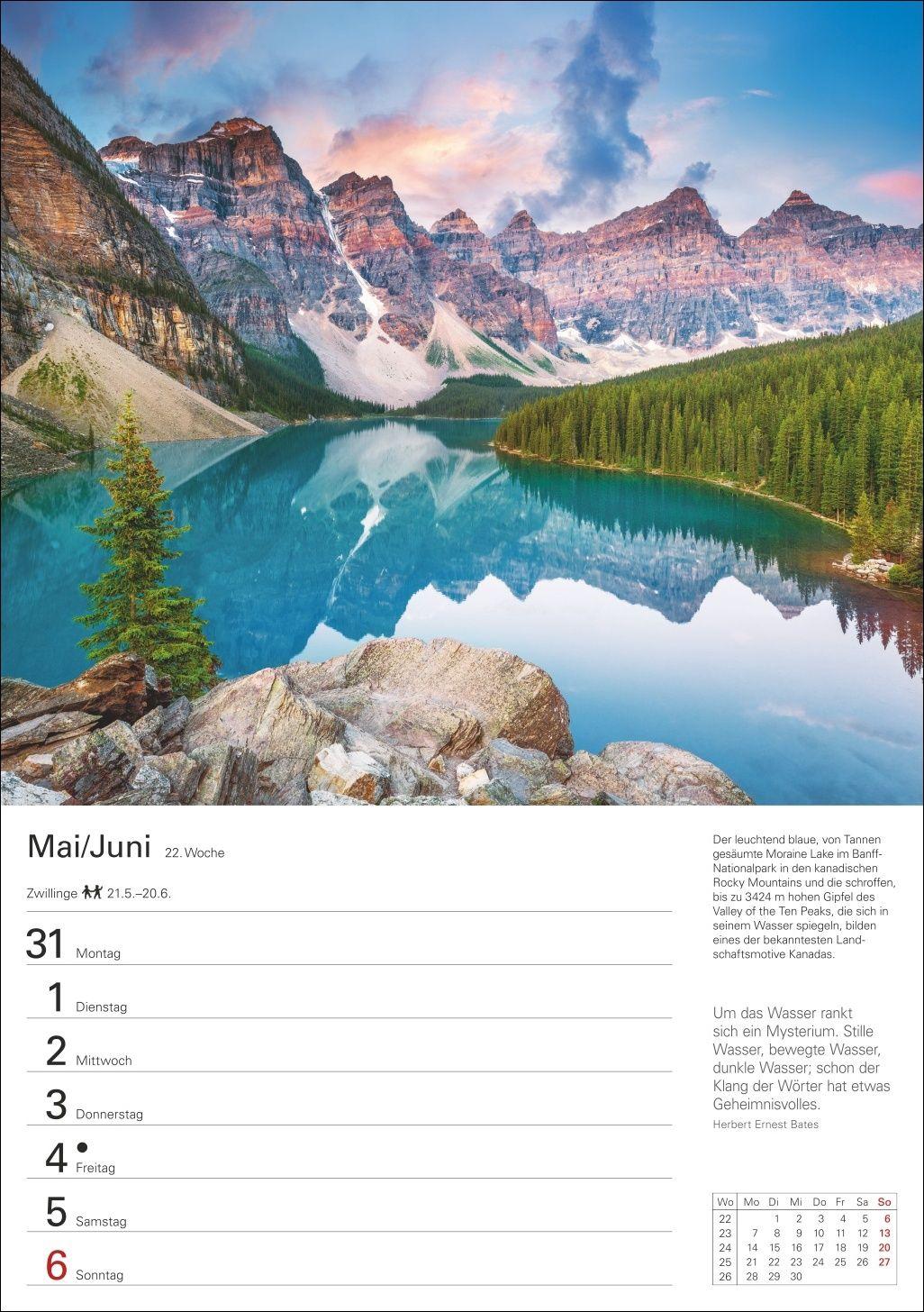 Beispielinhalt (Bild) Berge Wochenplaner 2027 - 53 faszinierende Fotografien