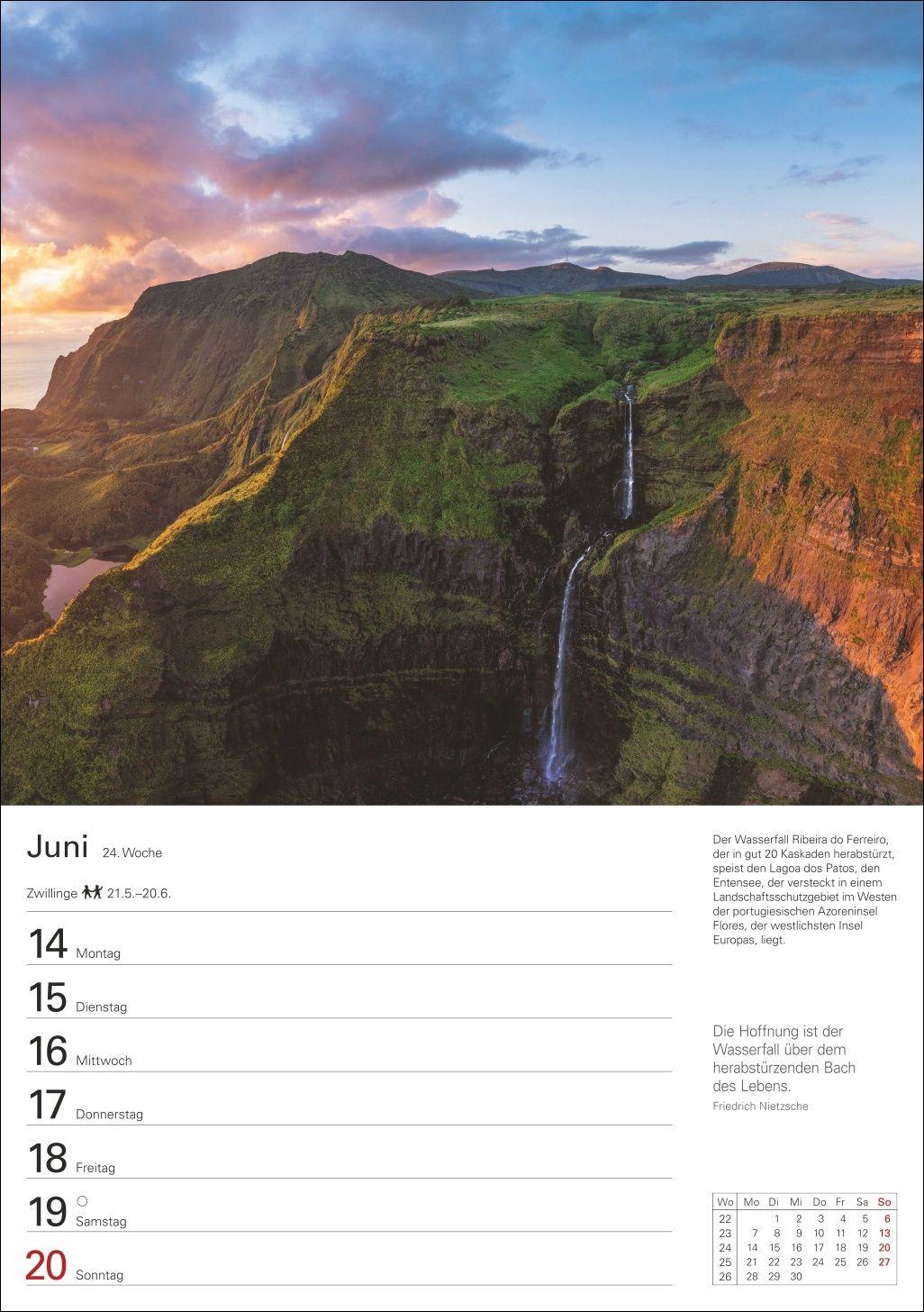 Beispielinhalt (Bild) Berge Wochenplaner 2027 - 53 faszinierende Fotografien