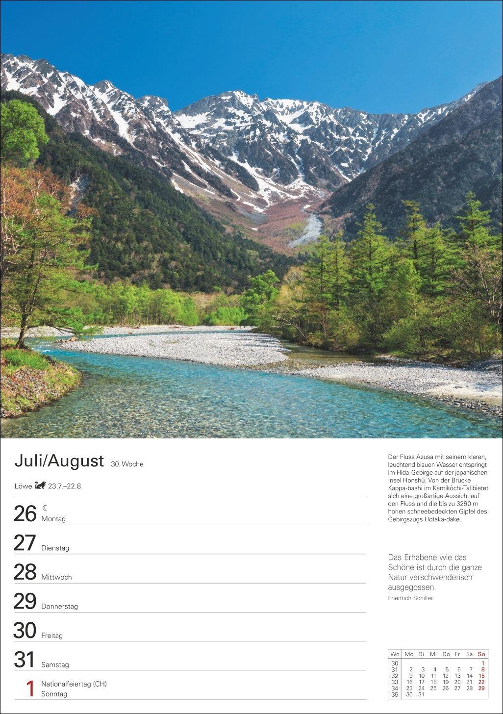 Beispielinhalt (Bild) Berge Wochenplaner 2027 - 53 faszinierende Fotografien