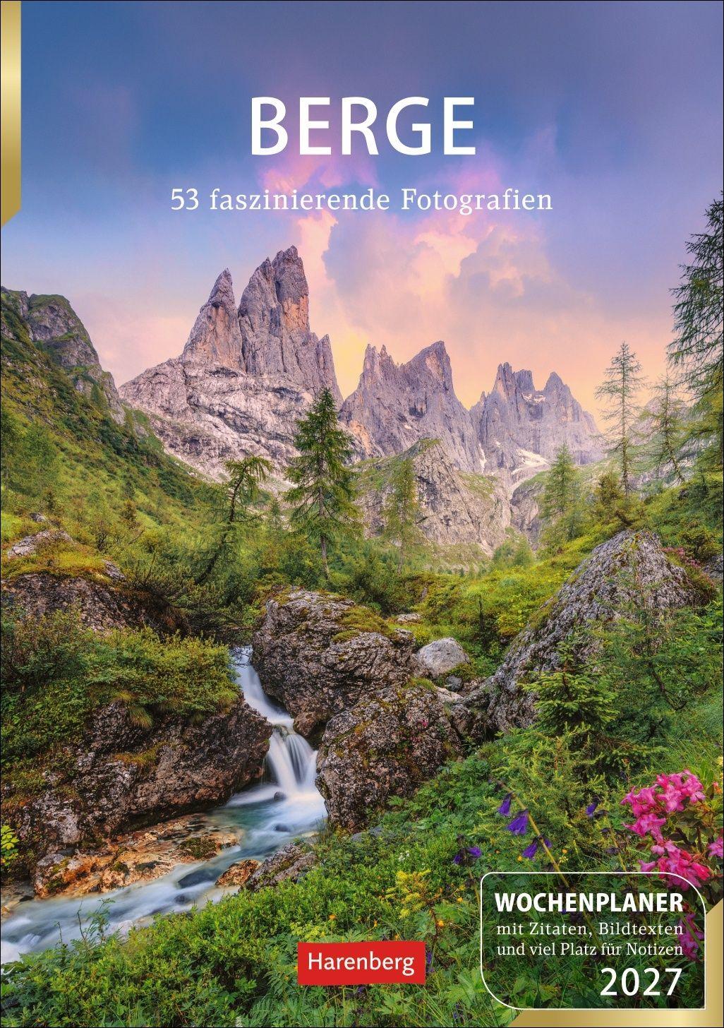 Vorderes Coverbild Berge Wochenplaner 2027 - 53 faszinierende Fotografien