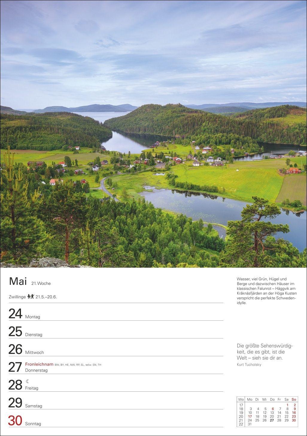 Beispielinhalt (Bild) Skandinavien Wochenplaner 2027 - Eine Reise in 53 Bildern