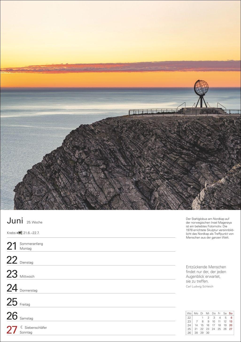 Beispielinhalt (Bild) Skandinavien Wochenplaner 2027 - Eine Reise in 53 Bildern