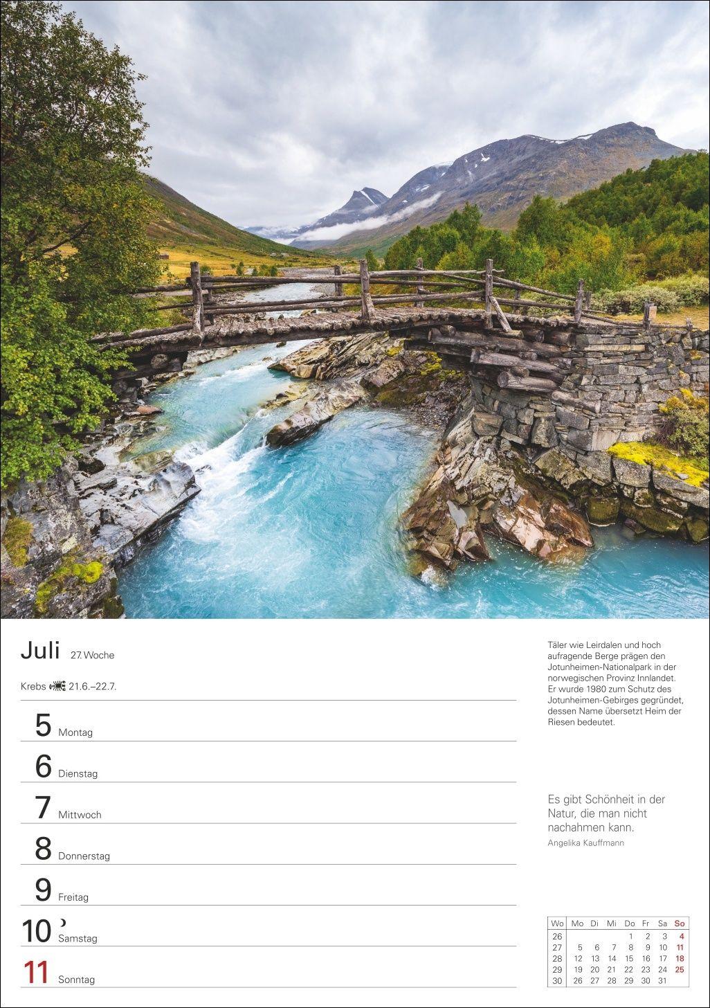 Beispielinhalt (Bild) Skandinavien Wochenplaner 2027 - Eine Reise in 53 Bildern
