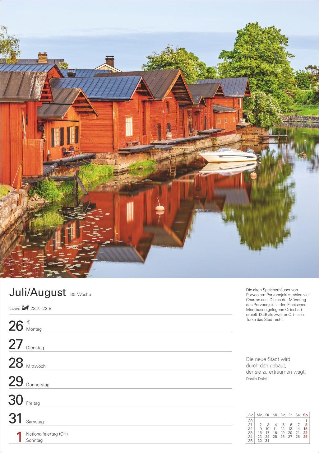 Beispielinhalt (Bild) Skandinavien Wochenplaner 2027 - Eine Reise in 53 Bildern