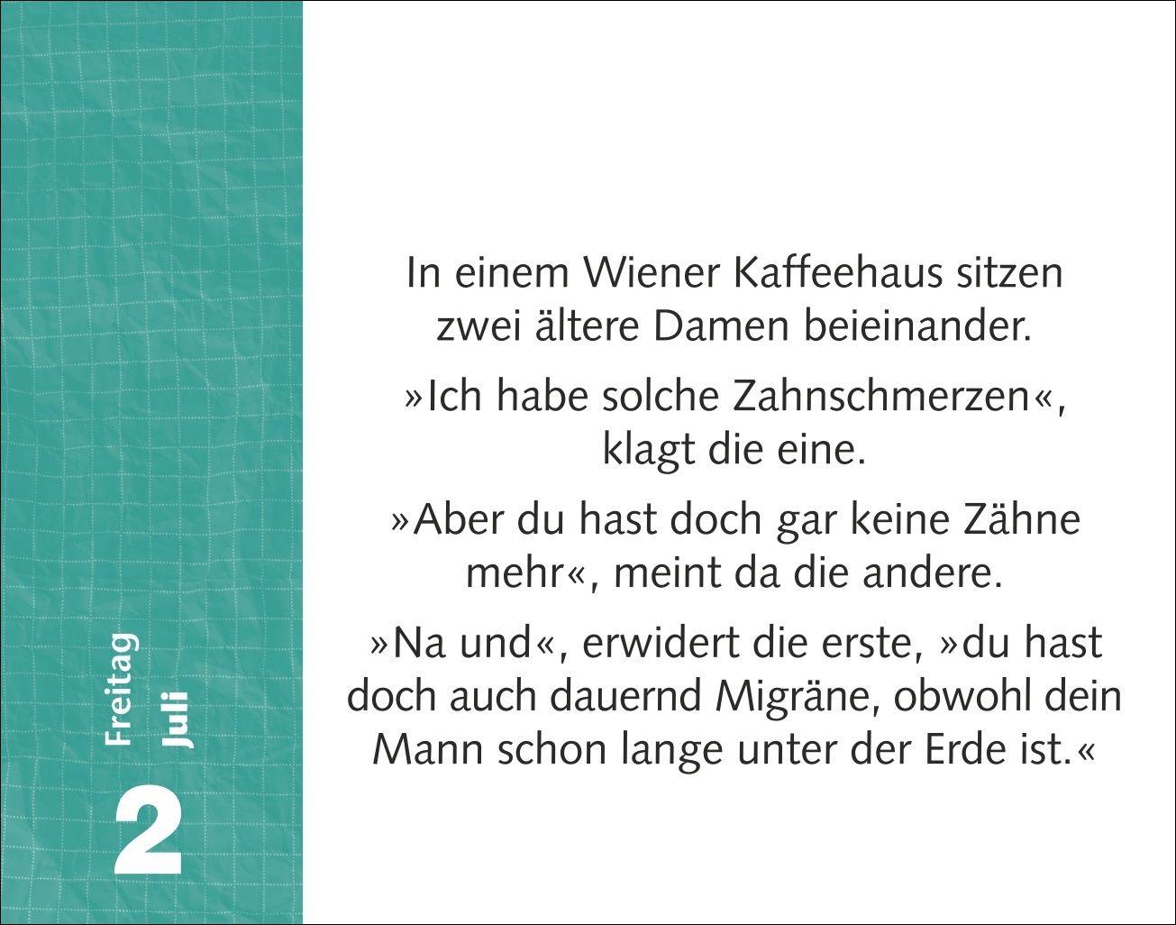 Beispielinhalt (Bild) Witzirin Tagesabreißkalender 2027 - Diese Packung enthält: die lustigsten Witze für die tägliche Dosis Humor