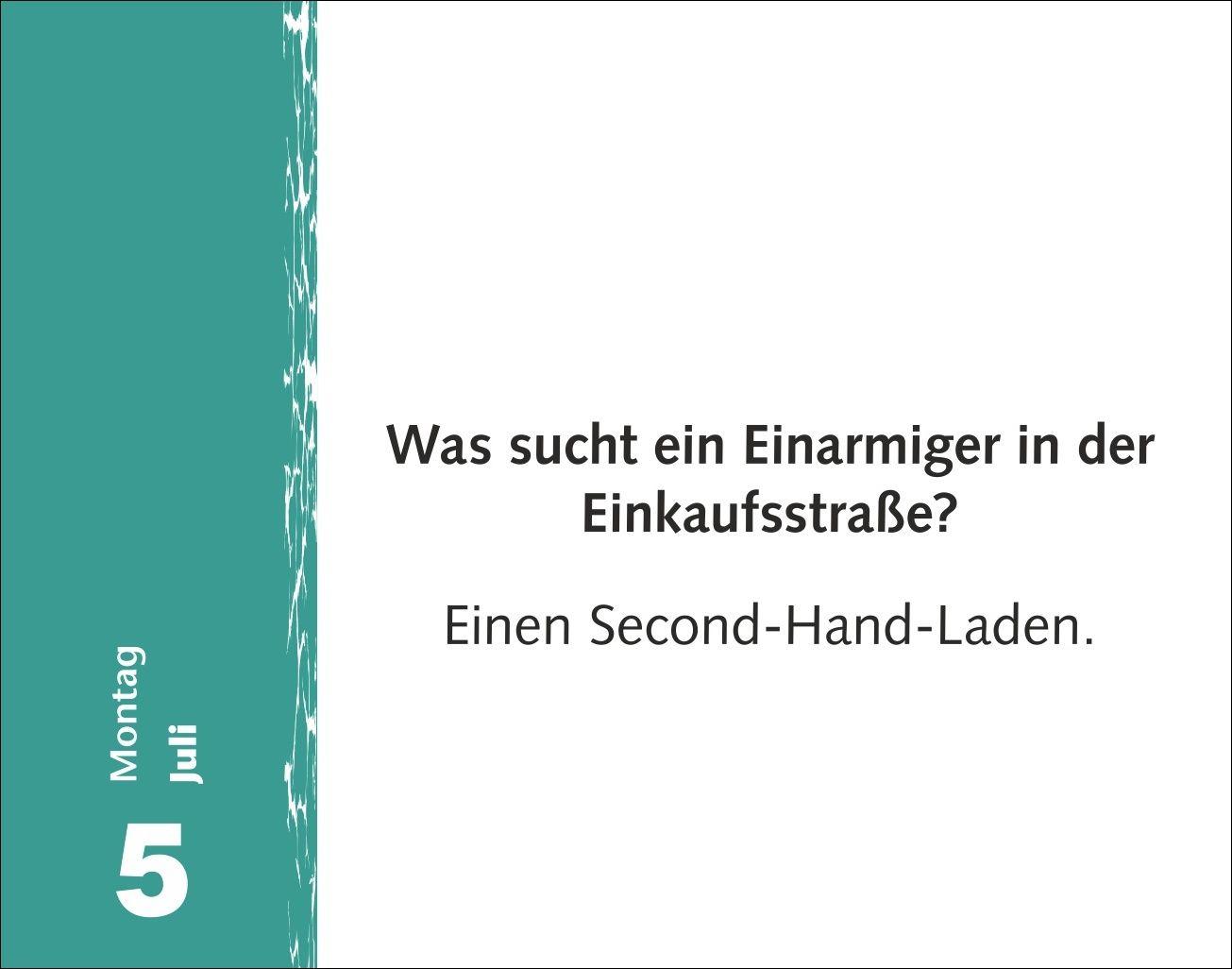Beispielinhalt (Bild) Witzirin Tagesabreißkalender 2027 - Diese Packung enthält: die lustigsten Witze für die tägliche Dosis Humor
