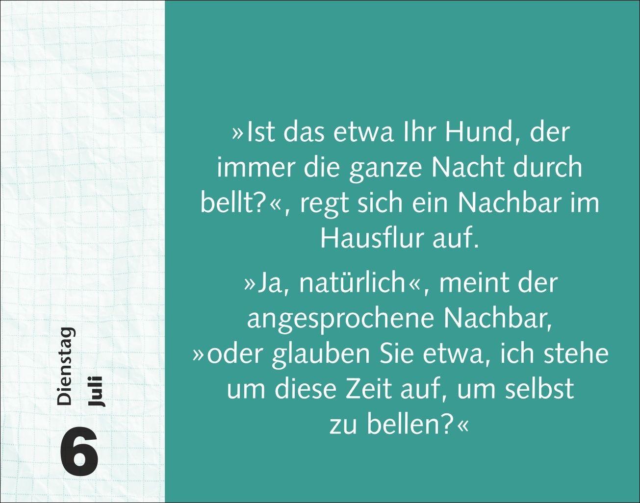 Beispielinhalt (Bild) Witzirin Tagesabreißkalender 2027 - Diese Packung enthält: die lustigsten Witze für die tägliche Dosis Humor
