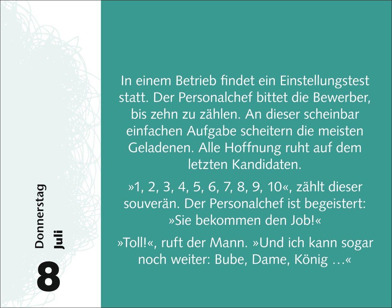 Beispielinhalt (Bild) Witzirin Tagesabreißkalender 2027 - Diese Packung enthält: die lustigsten Witze für die tägliche Dosis Humor