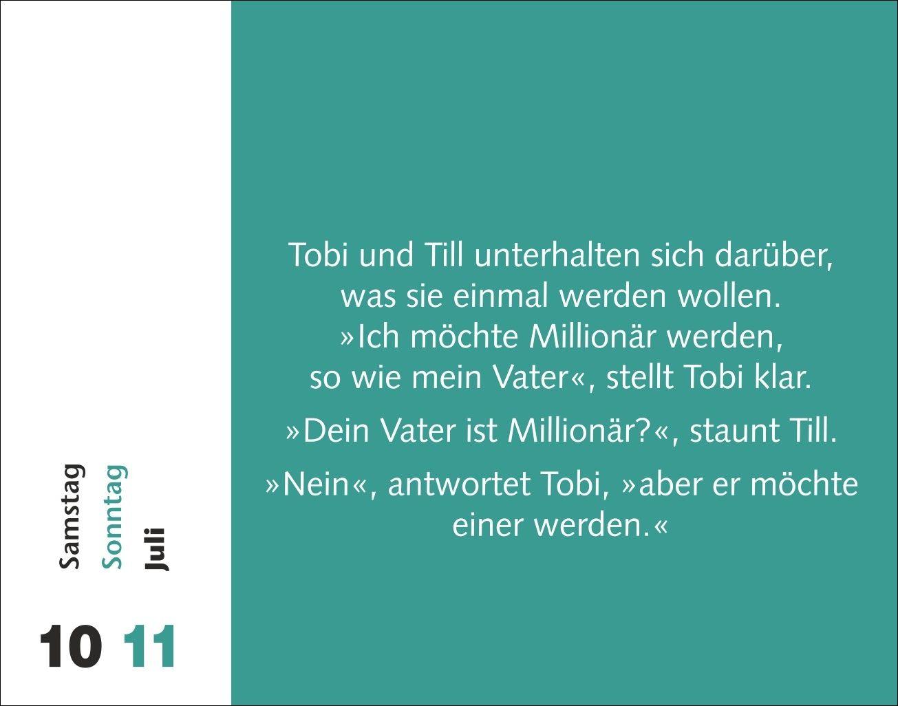 Beispielinhalt (Bild) Witzirin Tagesabreißkalender 2027 - Diese Packung enthält: die lustigsten Witze für die tägliche Dosis Humor