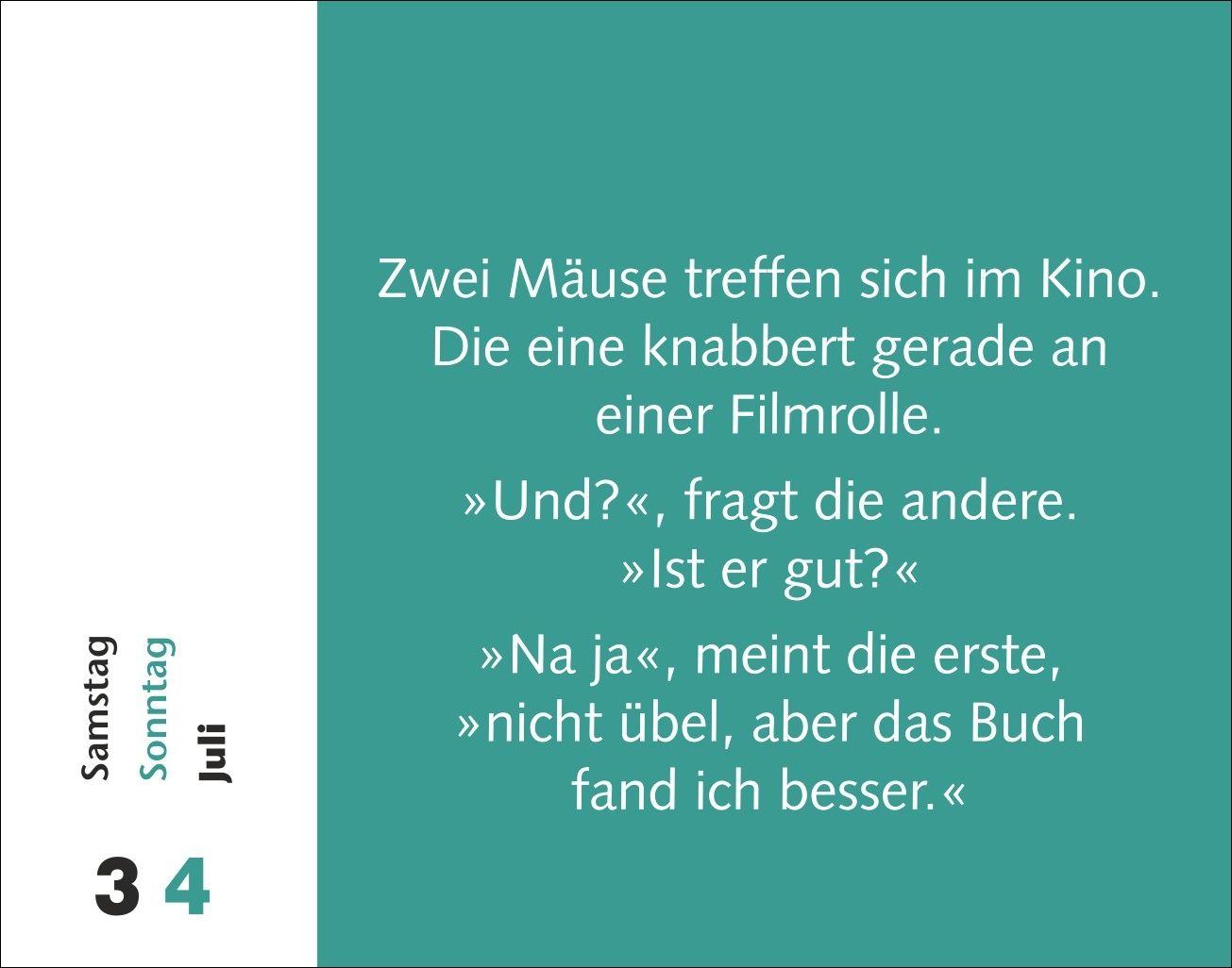 Beispielinhalt (Bild) Witzirin Tagesabreißkalender 2027 - Diese Packung enthält: die lustigsten Witze für die tägliche Dosis Humor