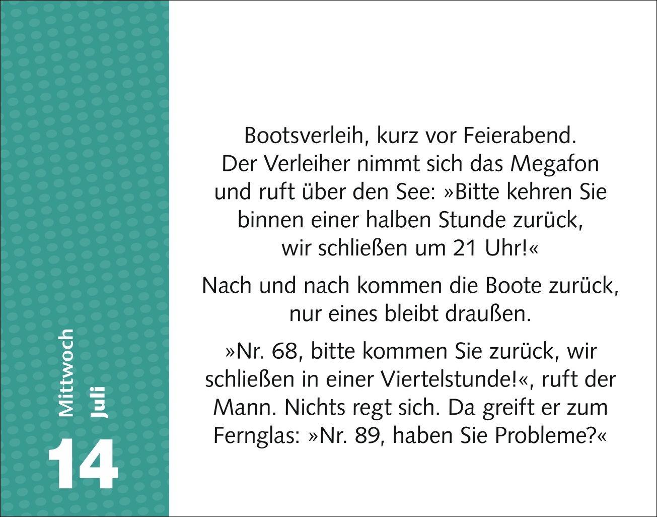 Beispielinhalt (Bild) Witzirin Tagesabreißkalender 2027 - Diese Packung enthält: die lustigsten Witze für die tägliche Dosis Humor
