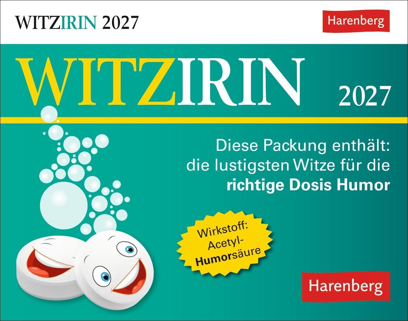 Vorderes Coverbild Witzirin Tagesabreißkalender 2027 - Diese Packung enthält: die lustigsten Witze für die tägliche Dosis Humor