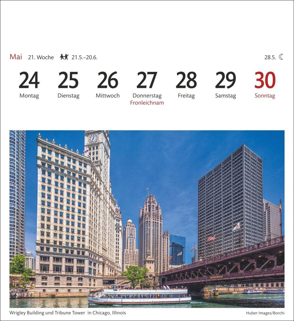 Beispielinhalt (Bild) USA Sehnsuchtskalender 2027 - Wochenkalender mit 53 Postkarten