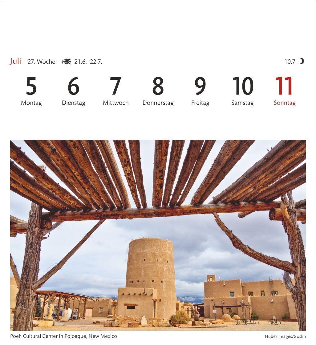 Beispielinhalt (Bild) USA Sehnsuchtskalender 2027 - Wochenkalender mit 53 Postkarten