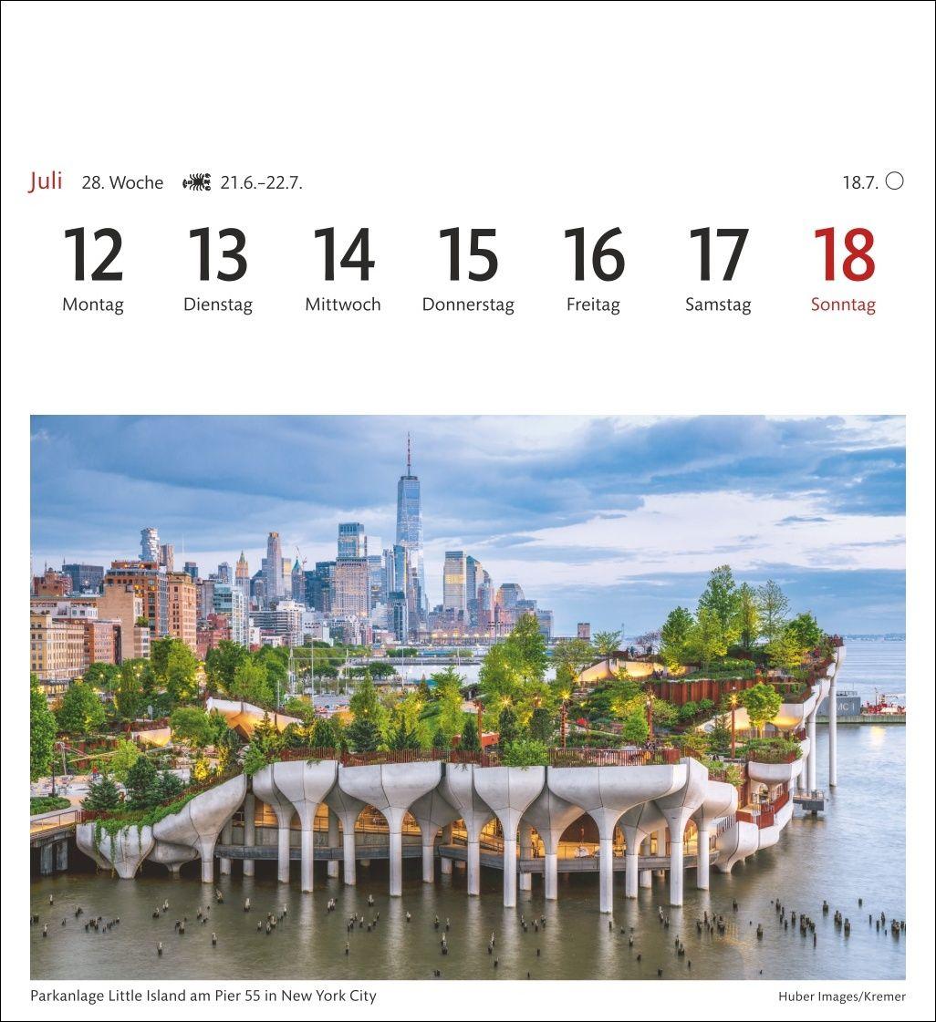 Beispielinhalt (Bild) USA Sehnsuchtskalender 2027 - Wochenkalender mit 53 Postkarten