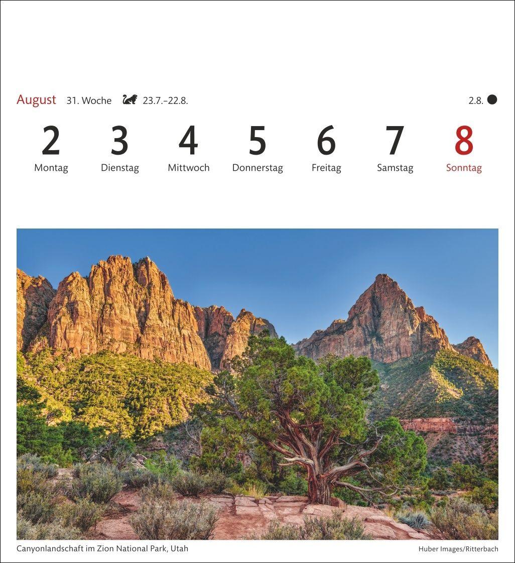 Beispielinhalt (Bild) USA Sehnsuchtskalender 2027 - Wochenkalender mit 53 Postkarten