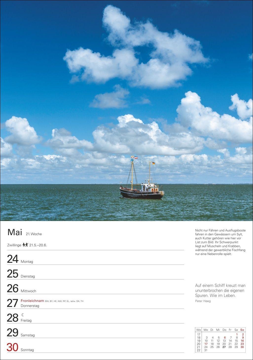 Beispielinhalt (Bild) Sylt Wochenplaner 2027 - Eine Reise in 53 Bildern