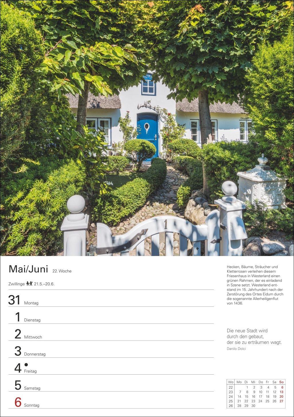 Beispielinhalt (Bild) Sylt Wochenplaner 2027 - Eine Reise in 53 Bildern