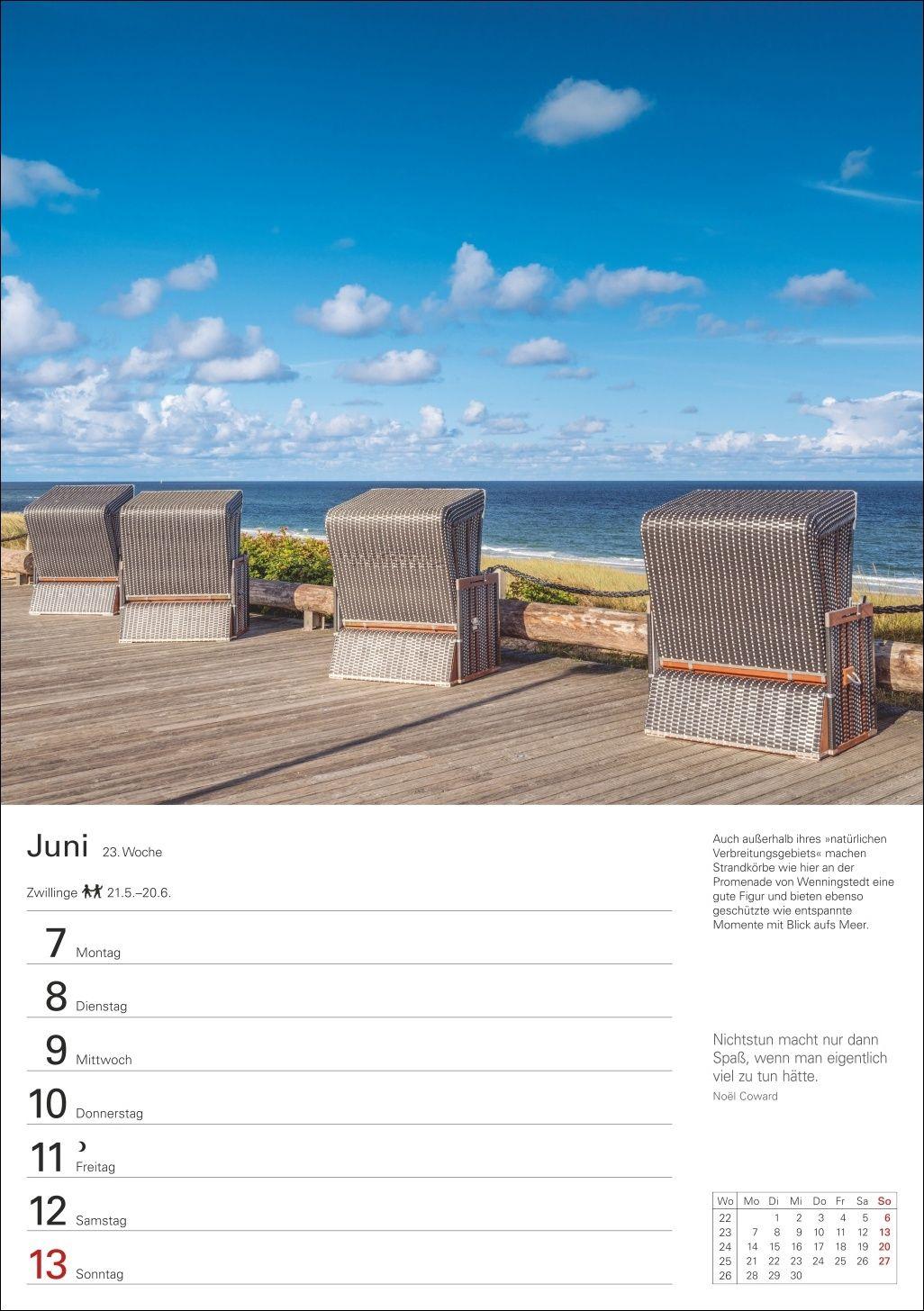 Beispielinhalt (Bild) Sylt Wochenplaner 2027 - Eine Reise in 53 Bildern