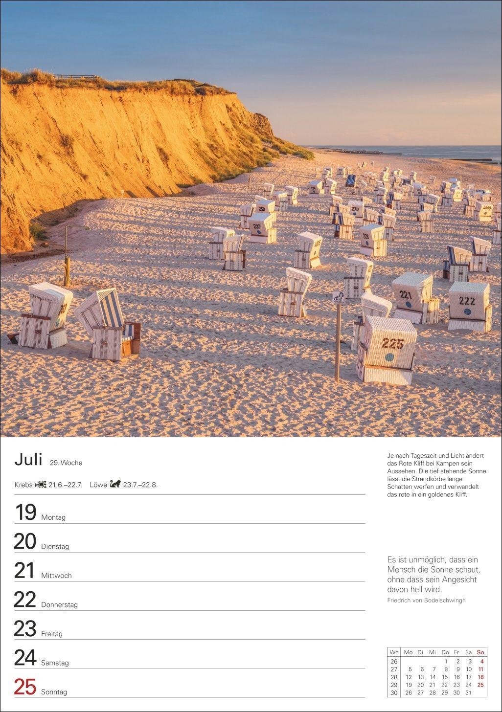 Beispielinhalt (Bild) Sylt Wochenplaner 2027 - Eine Reise in 53 Bildern