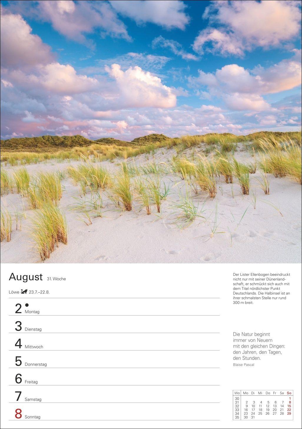 Beispielinhalt (Bild) Sylt Wochenplaner 2027 - Eine Reise in 53 Bildern