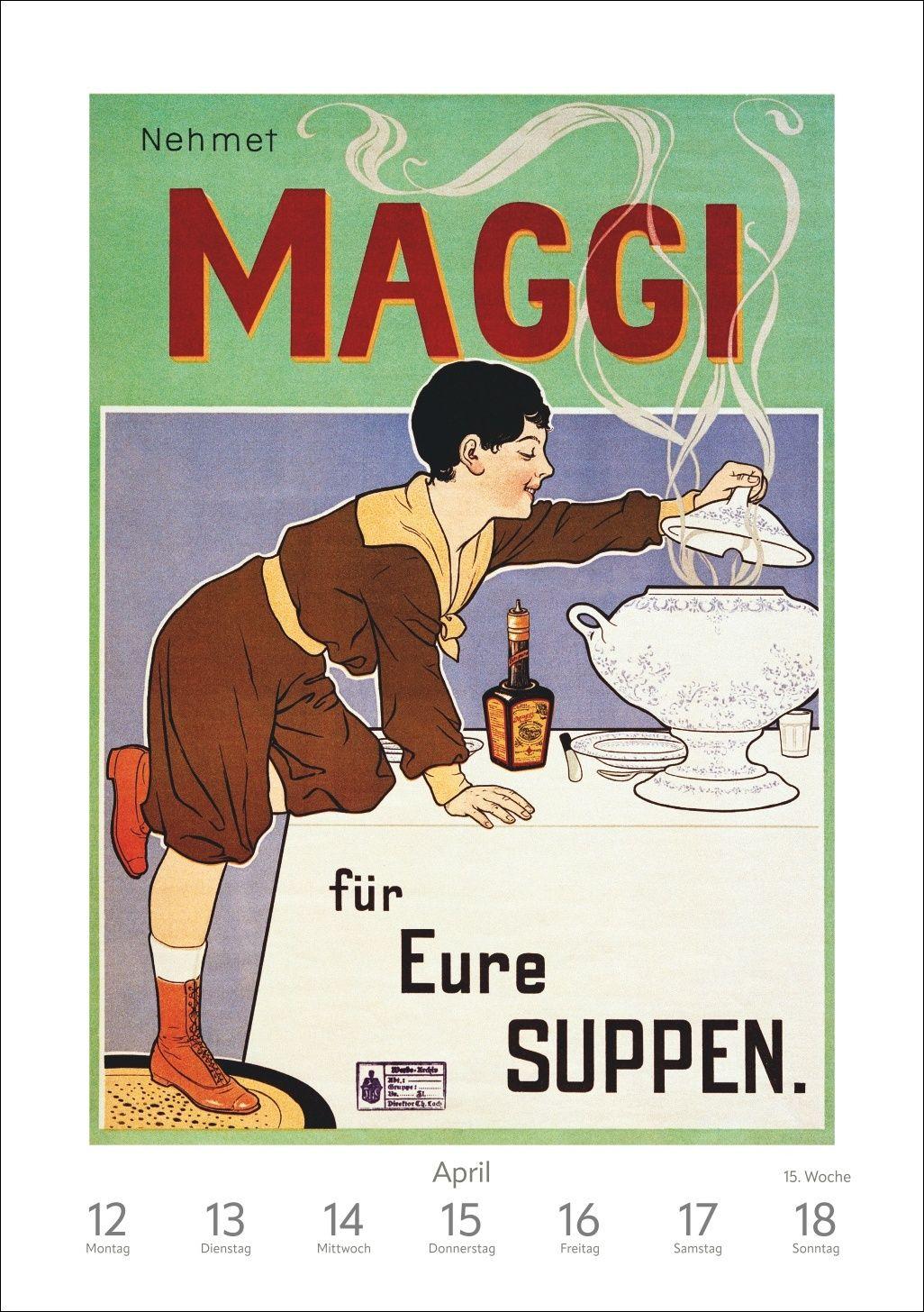 Beispielinhalt (Bild) Alles Reklame! Wochen-Kulturkalender 2027 - 53 nostalgische Werbeplakate